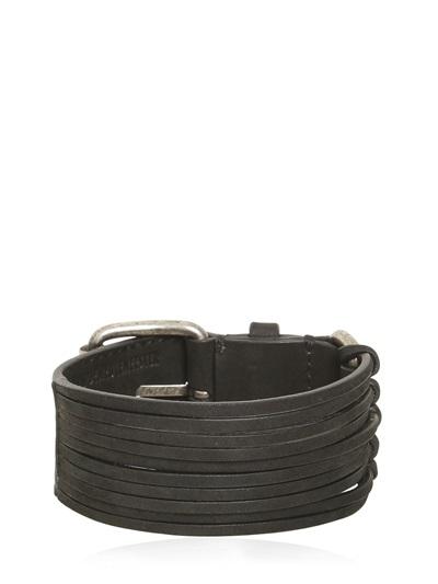 Ann Demeulemeester Cut Leather Cuff Bracelet