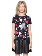 Karl Lagerfeld Choupette In Love Cotton T-shirt