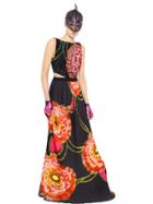 Manish Arora Sequined & Printed Crepe Gown