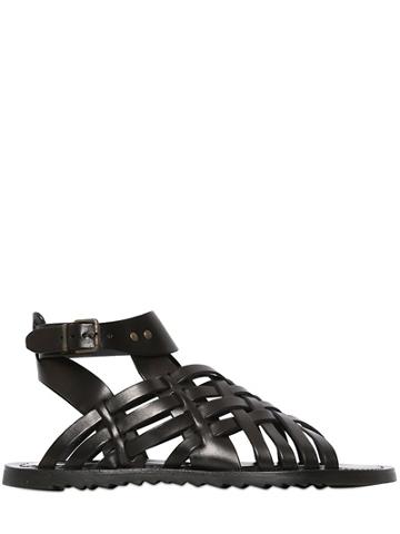Pollini By Nicholas Kirkwood Woven Leather Gladiator Sandals