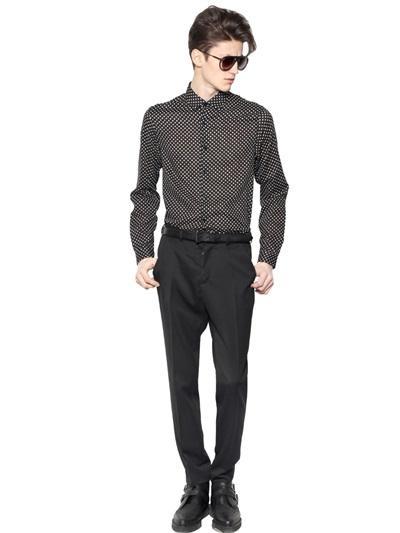 April 77 - Polka Dot Light Cotton Canvas Shirt