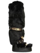 Moschino Faux Fur & Leather Snow Boots