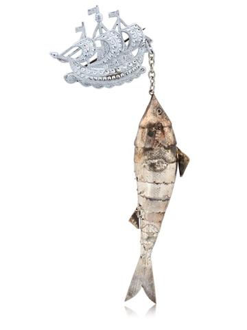 Maria Zureta Articulated Fish Bronze Safety Pin