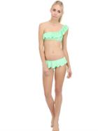 Je M'en Fous One Shoulder Ruffle Lycra Bikini
