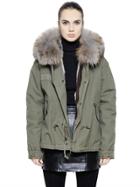 Mr & Mrs Italy Canvas Jacket W/ Lapin & Murmansky Fur