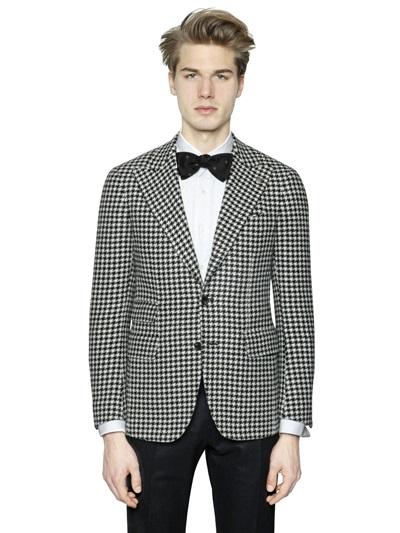 Gabriele Pasini Wool & Cotton Macro Houndstooth Jacket