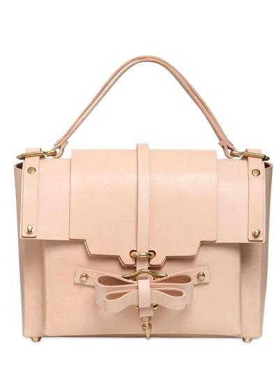 Niels Peeraer Medium Bow Buckle Leather Top Handle