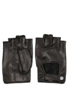 Mario Portolano Fingerless Leather Driving Gloves