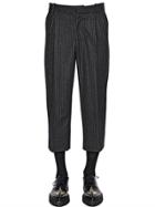 Alexander Mcqueen 26.5cm Pinstriped Wool Flannel Pants