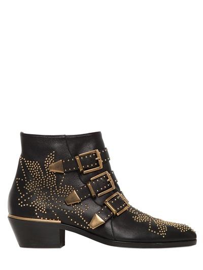 Chloe' - 30mm Susannah Studded Leather Boots