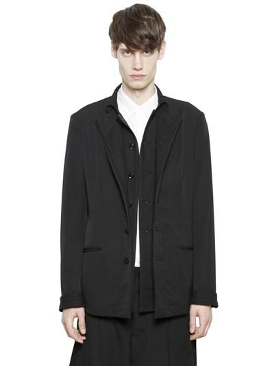 Yohji Yamamoto Reversible Wool Gabardine Jacket