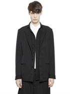 Yohji Yamamoto Reversible Wool Gabardine Jacket