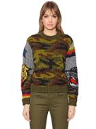 Diesel Crazydog Wool Blend Jacquard Sweater
