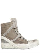 Boris Bidjan Saberi Dirty Nappa Leather High Top Sneakers