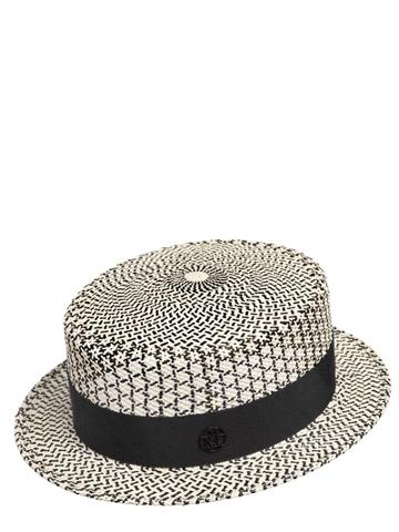 Maison Michel Auguste Two Tone Panama Straw Hat