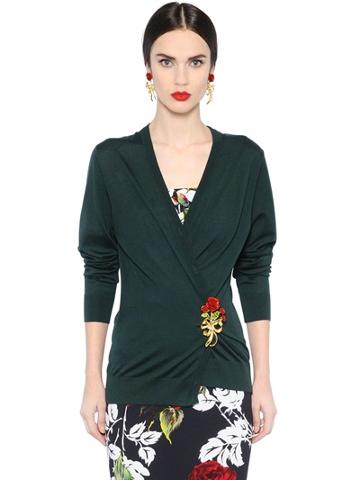 Dolce & Gabbana Embellished Cashmere & Silk Cardigan