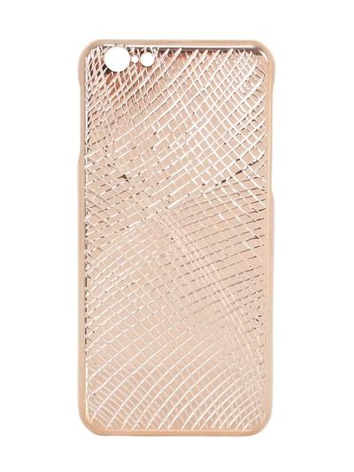 La Mela Luxury Handmade In Italy Lizard Effect Rose Gold Iphone 6 Case