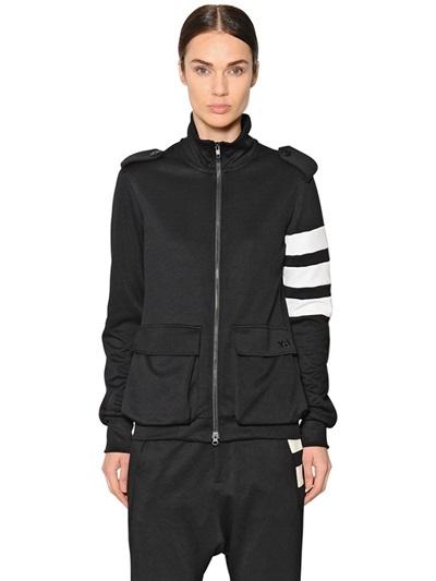 Y-3 Bold Stripes Cotton Jersey Jacket