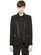 Ann Demeulemeester Wool Ramie Jacket With Satin Details