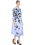 Rochas Embellished Wool Blend Mikado Coat