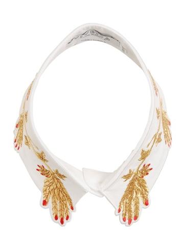 Vivetta Eracle Embroidered Cotton Poplin Collar