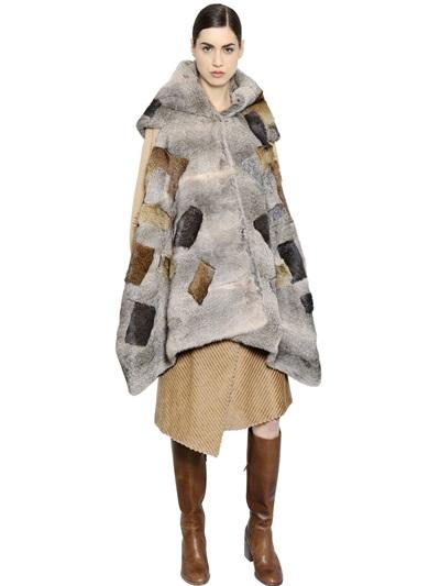Maison Margiela Patchwork Lapin Fur Vest