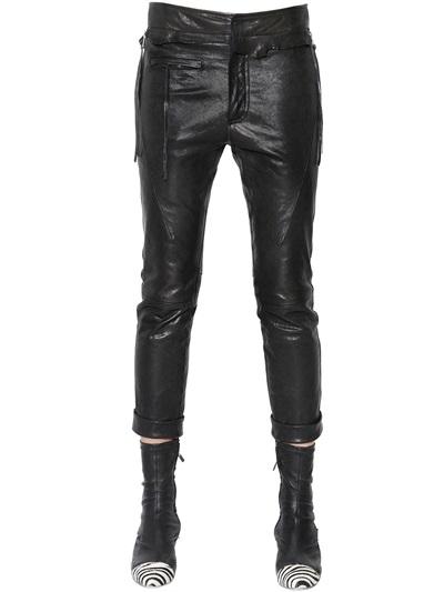 Haider Ackermann Cropped Nappa Leather Pants
