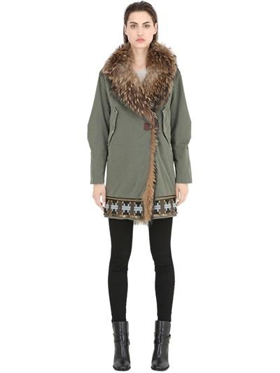 Bazar De Luxe Cotton Parka W/ Lapin & Murmasky Detail