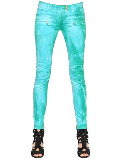 Balmain Tie Dye Stretch Denim Jeans