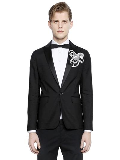 Dsquared2 Tokyo Embellished Wool Tuxedo Jacket