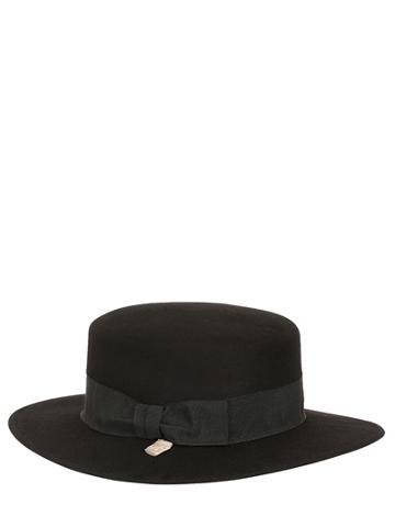 Alex - Boater Wool Felt Hat