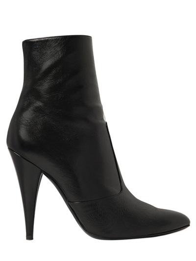Saint Laurent 105mm Fetish Leather Ankle Boots
