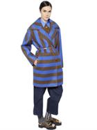 N 21 N&deg;21 Striped Wool Cocoon Coat