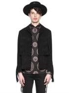 April 77 Fringed Cotton Velvet Western Jacket