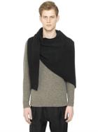 Christophe Lemaire Wool & Yak Knit Asymmetrical Scarf