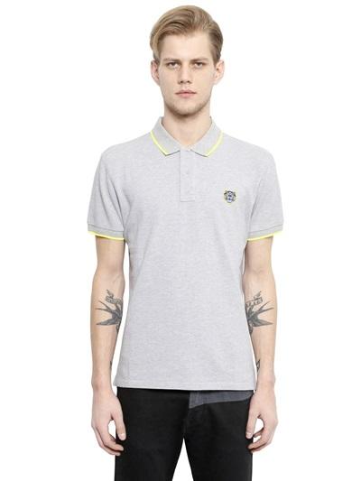 Kenzo Cotton Piqu Polo With Contrasting Trim