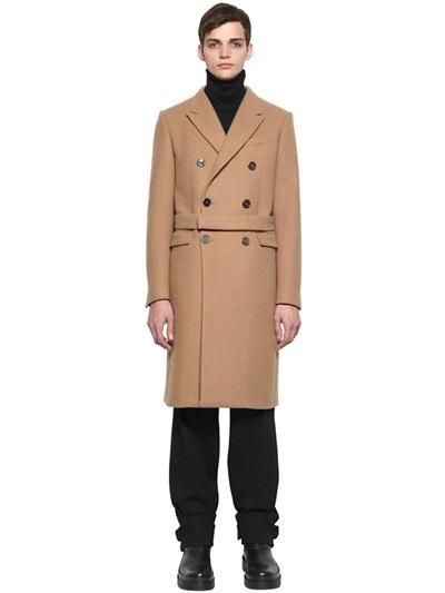 Jil Sander Double Breasted Tailored Camel Hair Coat
