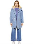 Steve J & Yoni P Quilted Denim & Faux Shearling Jacket