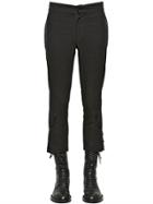 Ann Demeulemeester Cropped Textured Cotton Canvas Pants