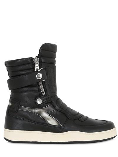 Diadora Heritage Mi Biker Leather High Top Sneakers