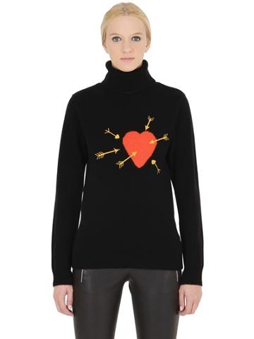 Beayukmui Heart Intarsia Wool & Cashmere Sweater