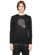 Markus Lupfer Happy Skull Intarsia Wool Sweater