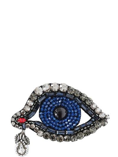 Gucci Crystal Embellished Eye Pin