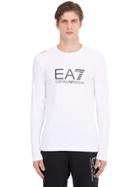 Ea7 Emporio Armani Logo Train Cotton Long Sleeve T-shirt
