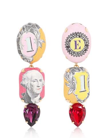 Bijoux De Famille Funky Dollar Pendent Earrings