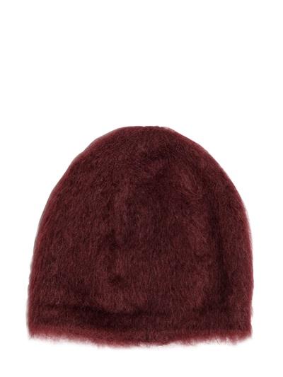 Jil Sander Mohair Wool Blend Knit Beanie Hat