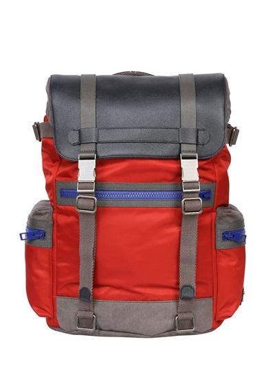 Dolce & Gabbana Dauphine Leather & Nylon Backpack
