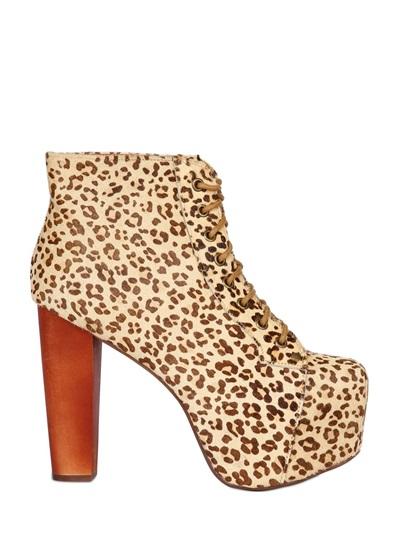 Jeffrey Campbell 120mm Leopard Printed Ponyskin Boots