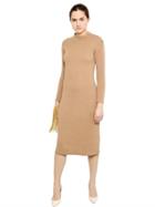 Nina Ricci Ribbed Wool Dress With Buttons