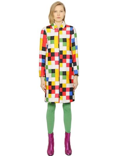 Au Jour Le Jour Square Printed Felt Coat